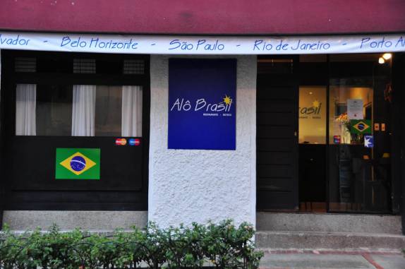 Bar brasileiro no bairro Mariscal, em Bogotá, na Colômbia